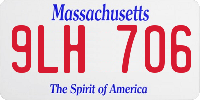 MA license plate 9LH706