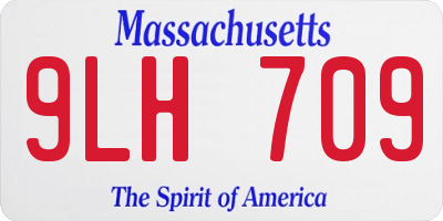 MA license plate 9LH709