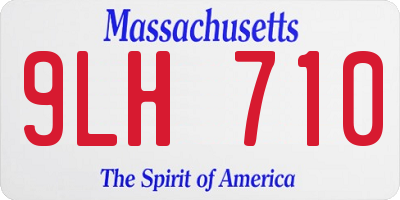 MA license plate 9LH710