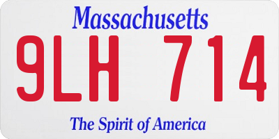 MA license plate 9LH714
