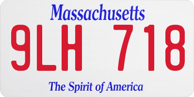 MA license plate 9LH718