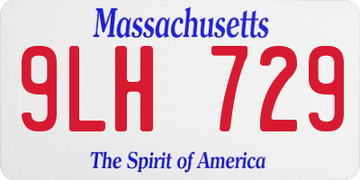 MA license plate 9LH729