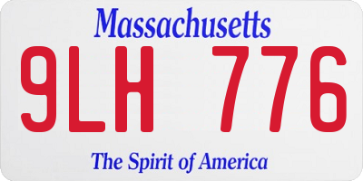 MA license plate 9LH776