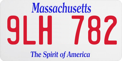 MA license plate 9LH782