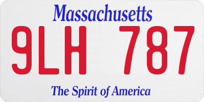 MA license plate 9LH787