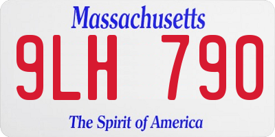 MA license plate 9LH790