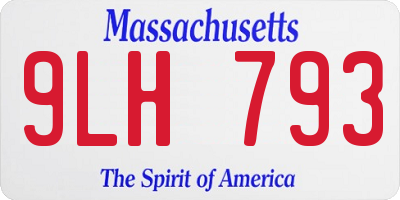 MA license plate 9LH793