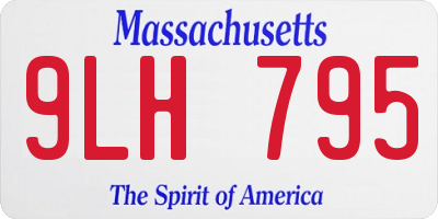 MA license plate 9LH795