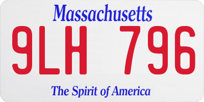 MA license plate 9LH796