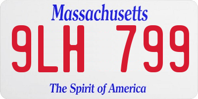 MA license plate 9LH799