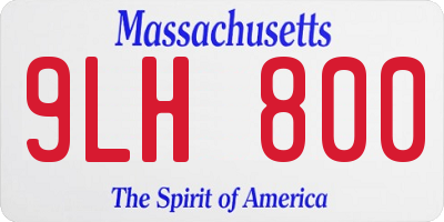 MA license plate 9LH800