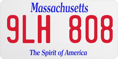 MA license plate 9LH808