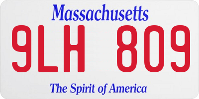 MA license plate 9LH809