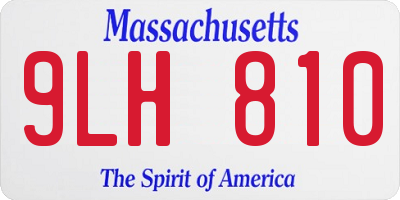 MA license plate 9LH810