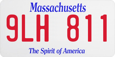 MA license plate 9LH811