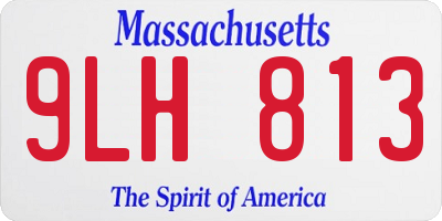 MA license plate 9LH813