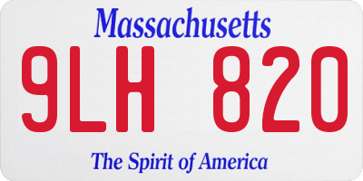 MA license plate 9LH820
