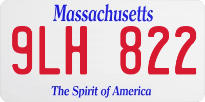 MA license plate 9LH822