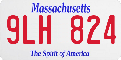 MA license plate 9LH824