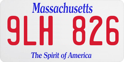 MA license plate 9LH826