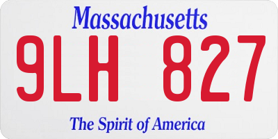 MA license plate 9LH827