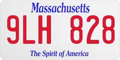 MA license plate 9LH828