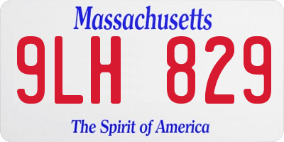 MA license plate 9LH829