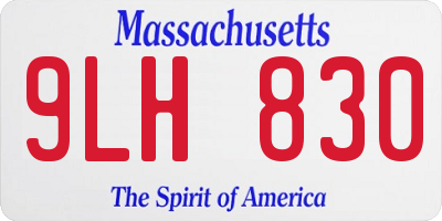 MA license plate 9LH830