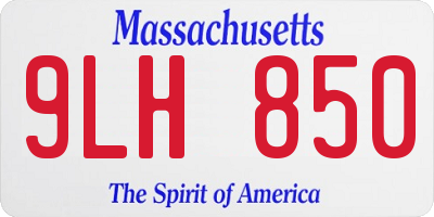 MA license plate 9LH850