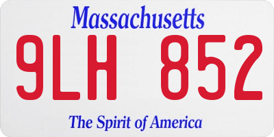 MA license plate 9LH852