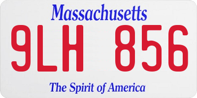 MA license plate 9LH856
