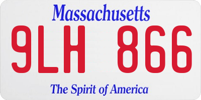 MA license plate 9LH866