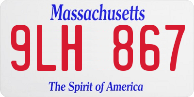 MA license plate 9LH867