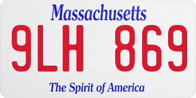 MA license plate 9LH869