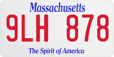 MA license plate 9LH878