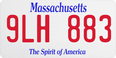 MA license plate 9LH883