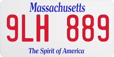 MA license plate 9LH889