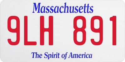 MA license plate 9LH891