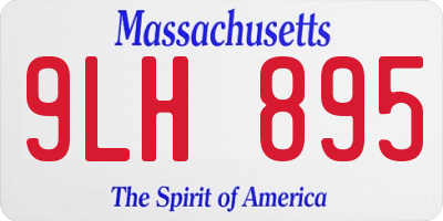 MA license plate 9LH895