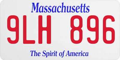 MA license plate 9LH896