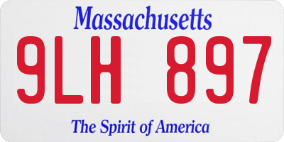 MA license plate 9LH897