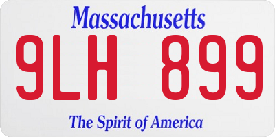 MA license plate 9LH899