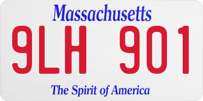 MA license plate 9LH901