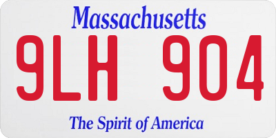 MA license plate 9LH904