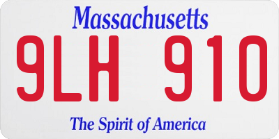 MA license plate 9LH910