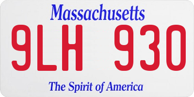 MA license plate 9LH930