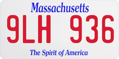 MA license plate 9LH936