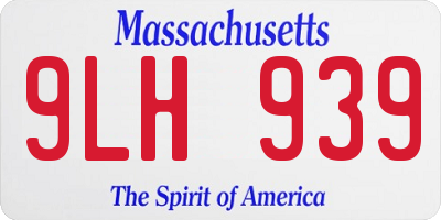 MA license plate 9LH939