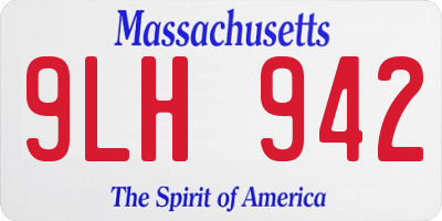 MA license plate 9LH942