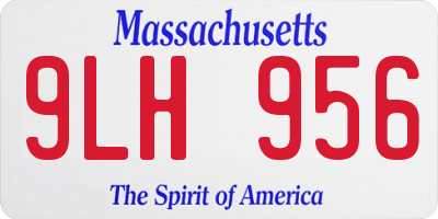 MA license plate 9LH956